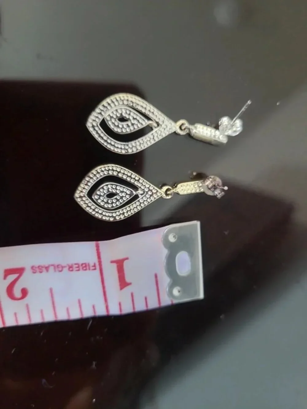 Blue/Silver Teardrop Necklace and Earrings Set